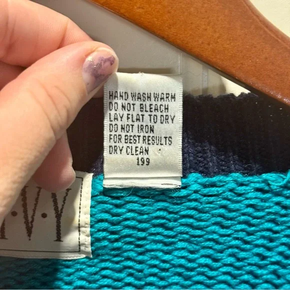 Vtg IVY Floral Abstract Granny Chic Cottagecore Colorful Pullover Sweater Small - Picture 4 of 5